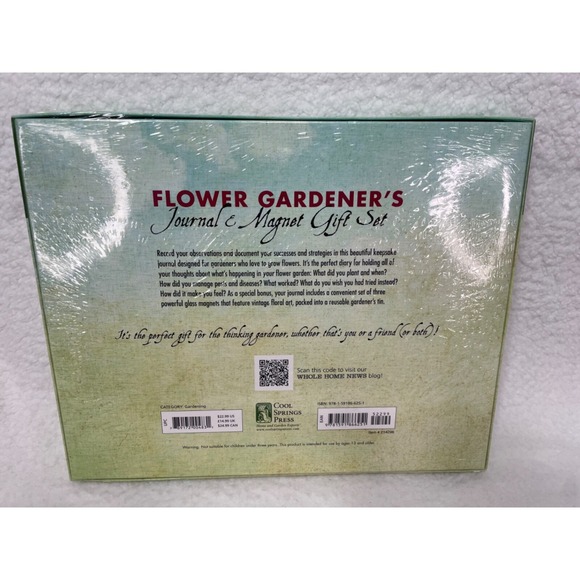 Cool Springs Press Flower Gardener's Journal Gift Set w/ Magnets and Tin NIP - Picture 4 of 6